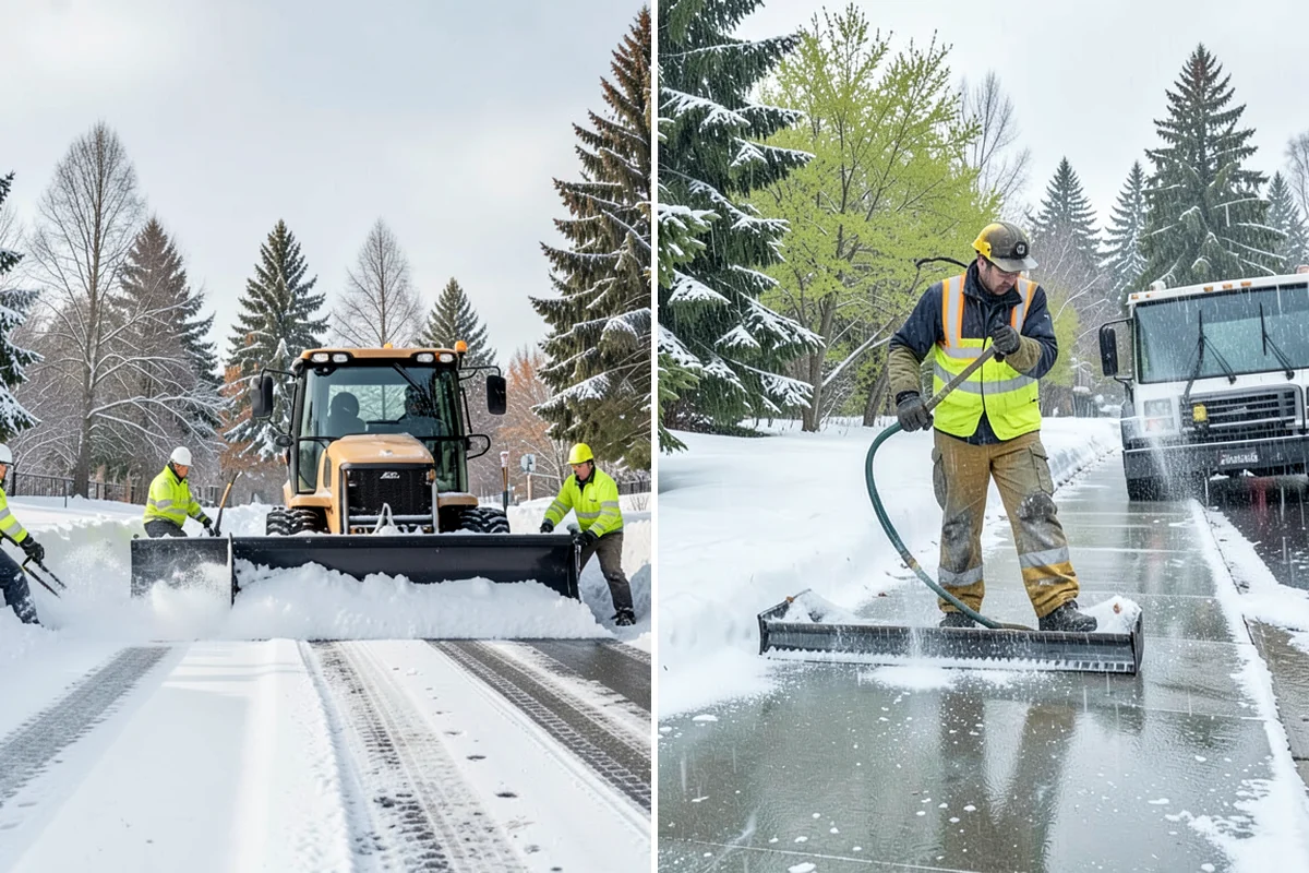 HOA Parking Lot Snow Removal in Seattle, King County, WA - Review the association map, trigger depth, and problem areas with the board