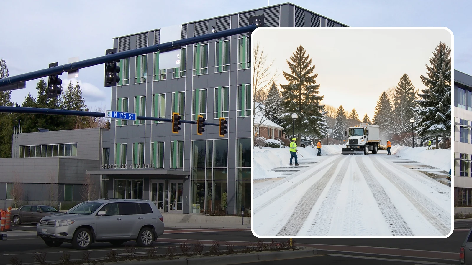 HOA Parking Lot Snow Removal in Shoreline, King County, WA - We service shared HOA community lots on a documented contract that protects the board from Western Washington winter liability.