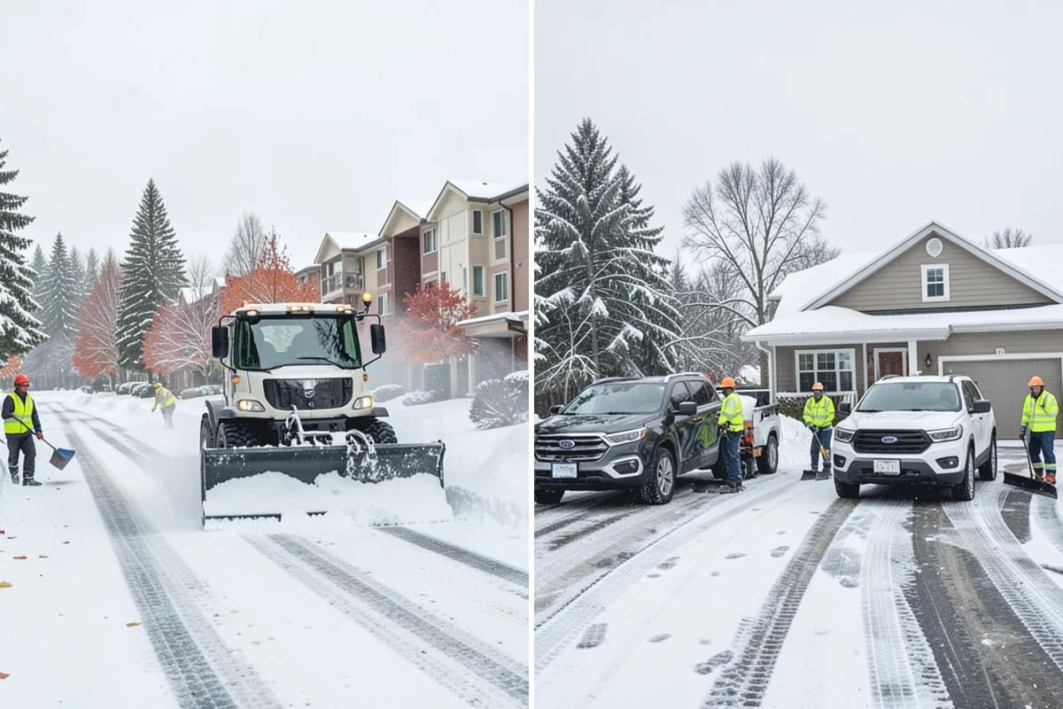 HOA Parking Lot Snow Removal in Skykomish, King County, WA - Review the association map, trigger depth, and problem areas with the board