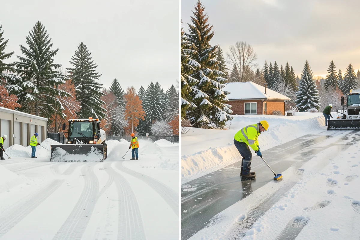 HOA Parking Lot Snow Removal in Snohomish, Snohomish County, WA - Review the association map, trigger depth, and problem areas with the board