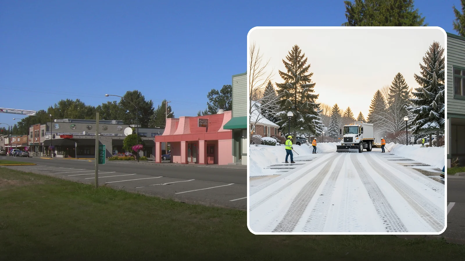HOA Parking Lot Snow Removal in Snoqualmie, King County, WA - We service shared HOA community lots on a documented contract that protects the board from Western Washington winter liability.