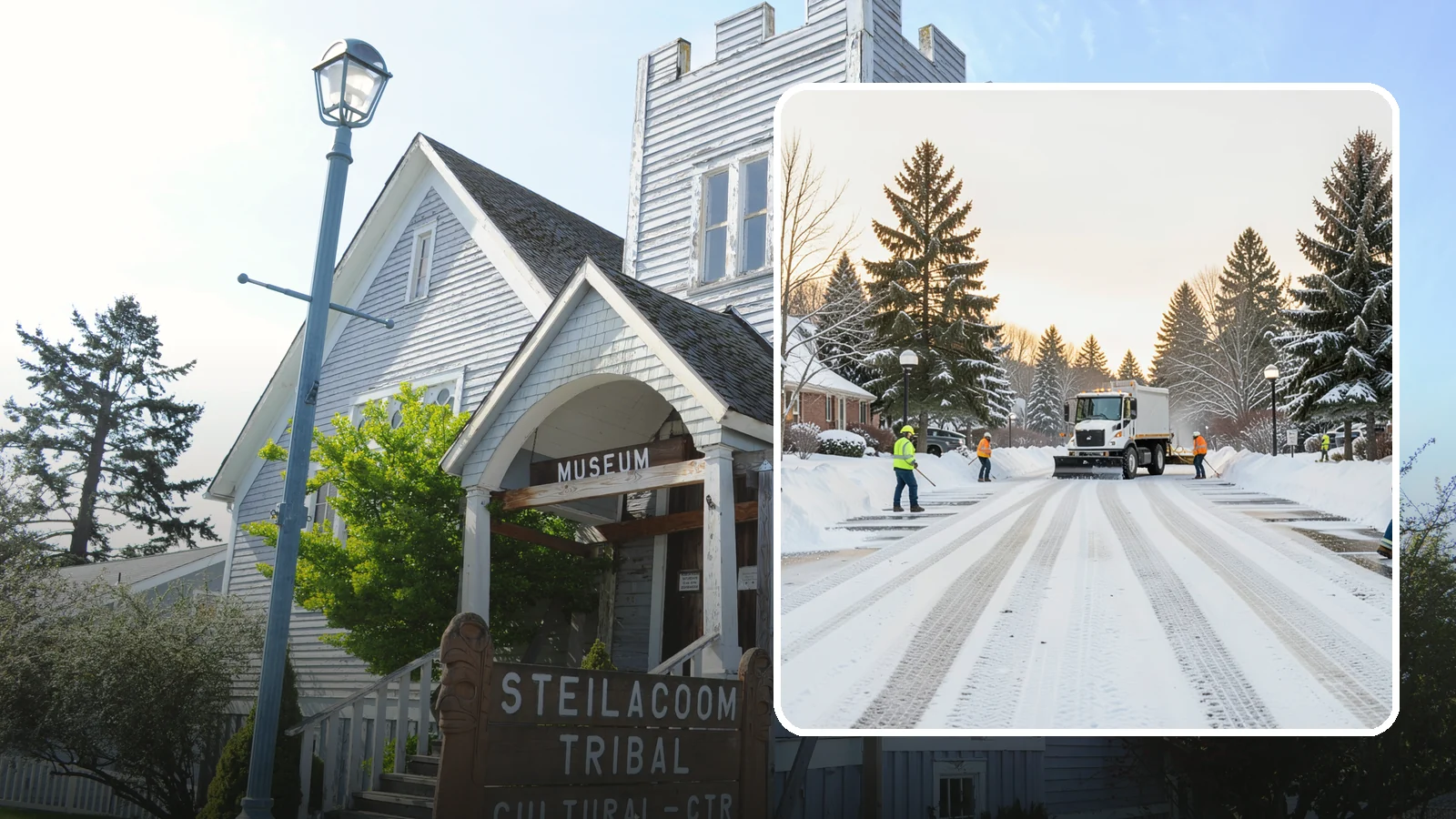 HOA Parking Lot Snow Removal in Steilacoom, Pierce County, WA - We service shared HOA community lots on a documented contract that protects the board from Western Washington winter liability.