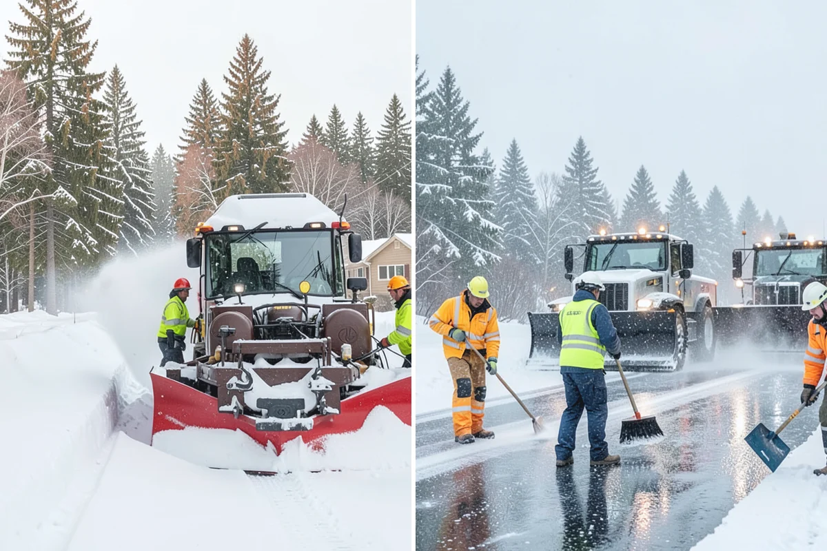 HOA Parking Lot Snow Removal in Sumner, Pierce County, WA - Review the association map, trigger depth, and problem areas with the board