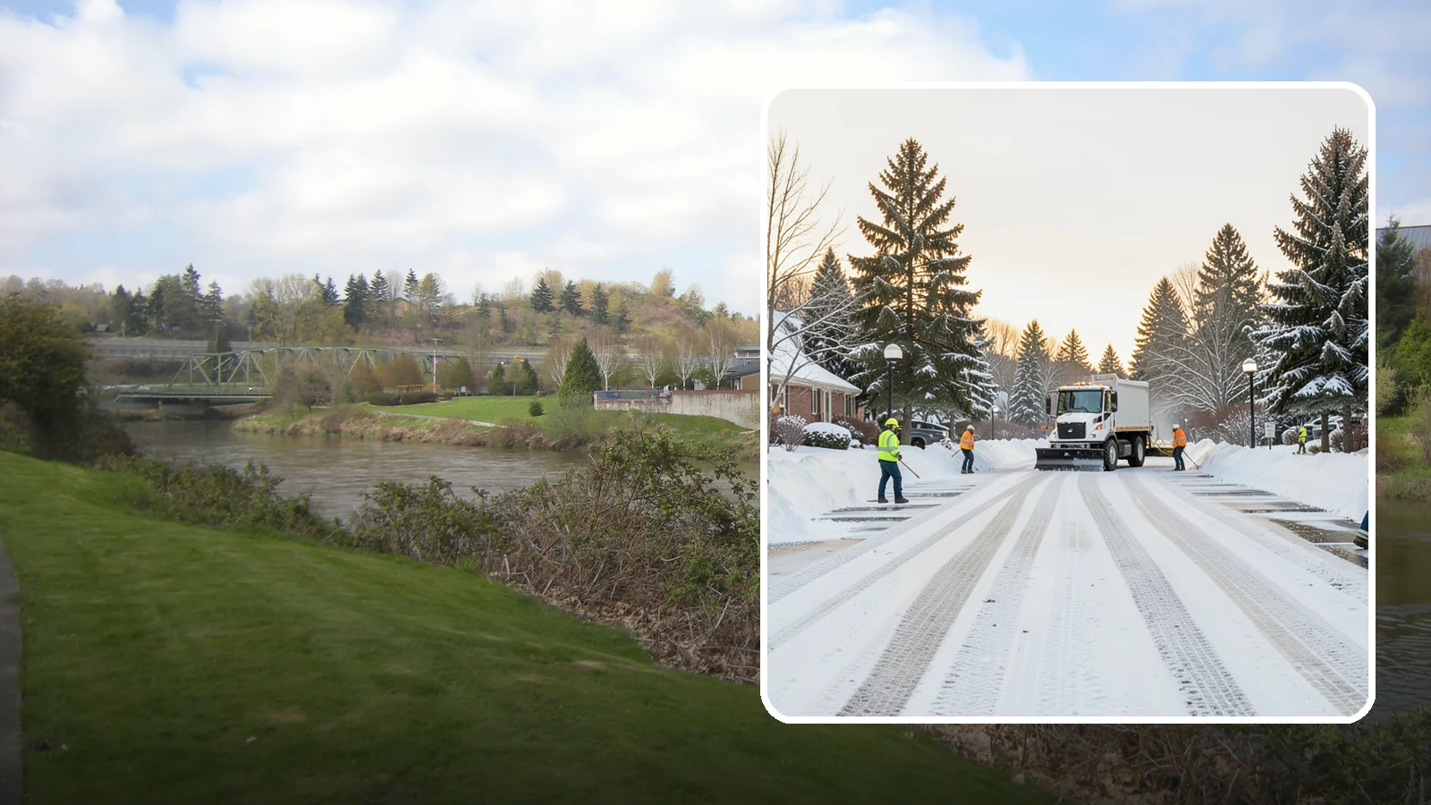 HOA Parking Lot Snow Removal in Tukwila, King County, WA - We service shared HOA community lots on a documented contract that protects the board from Western Washington winter liability.