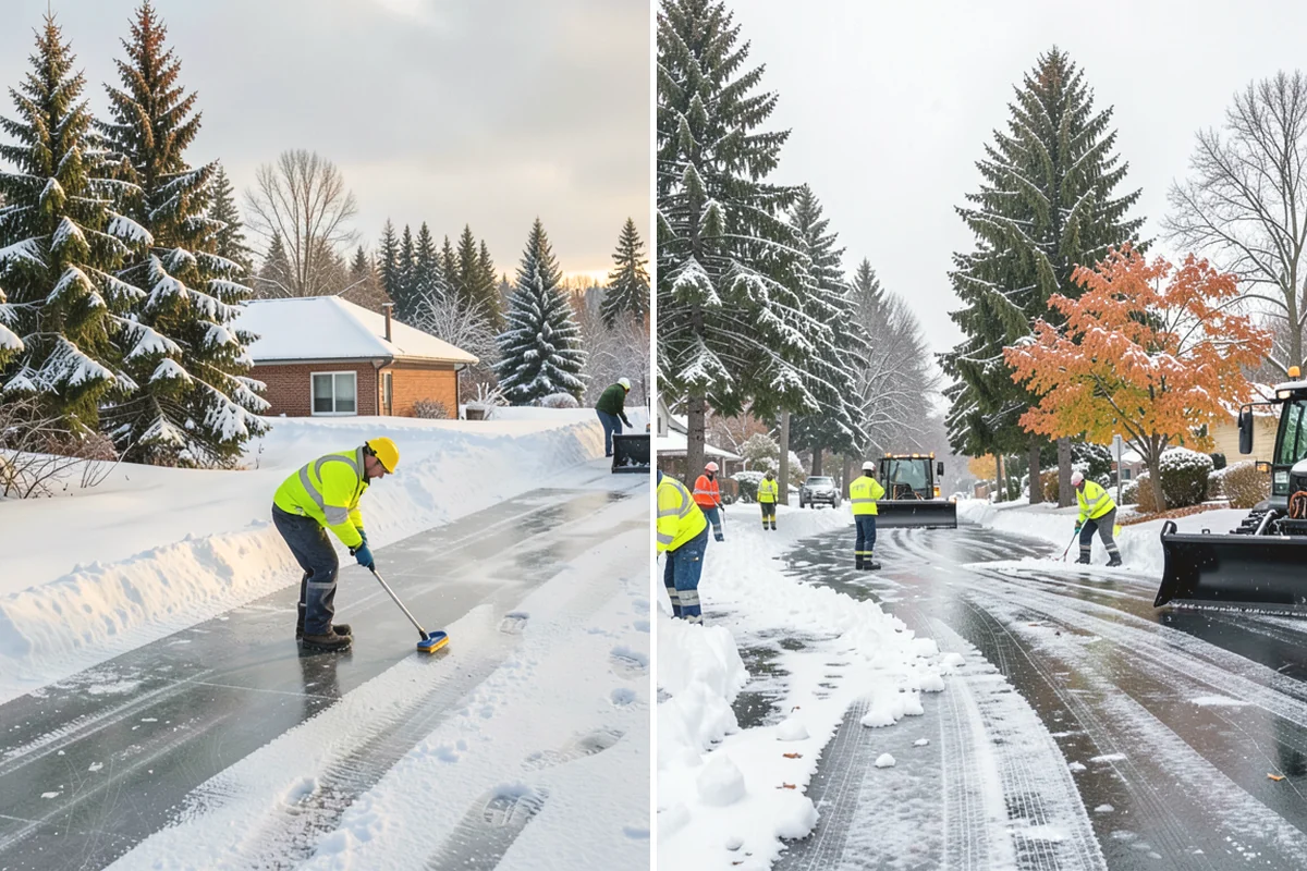 HOA Parking Lot Snow Removal in Tukwila, King County, WA - Review the association map, trigger depth, and problem areas with the board