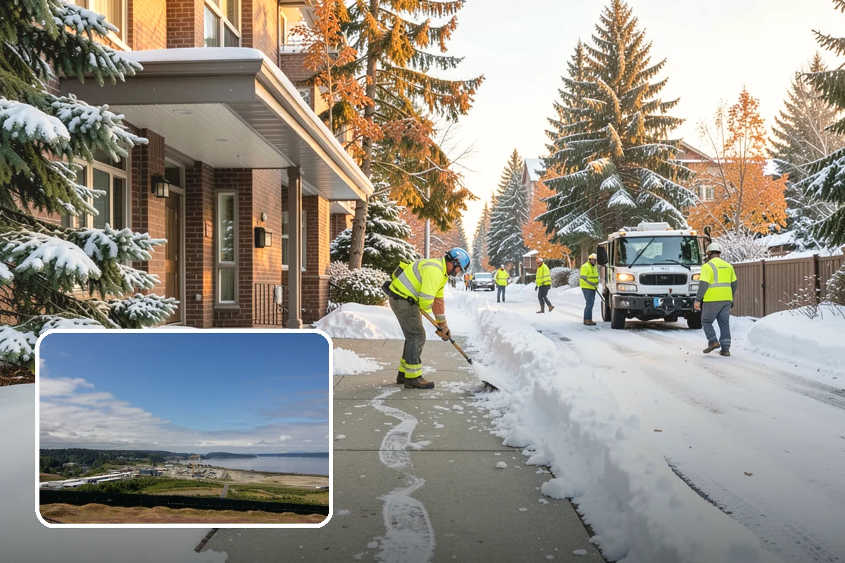 HOA Parking Lot Snow Removal in University Place, Pierce County, WA - Board liability is reduced with a documented, trigger-based service record