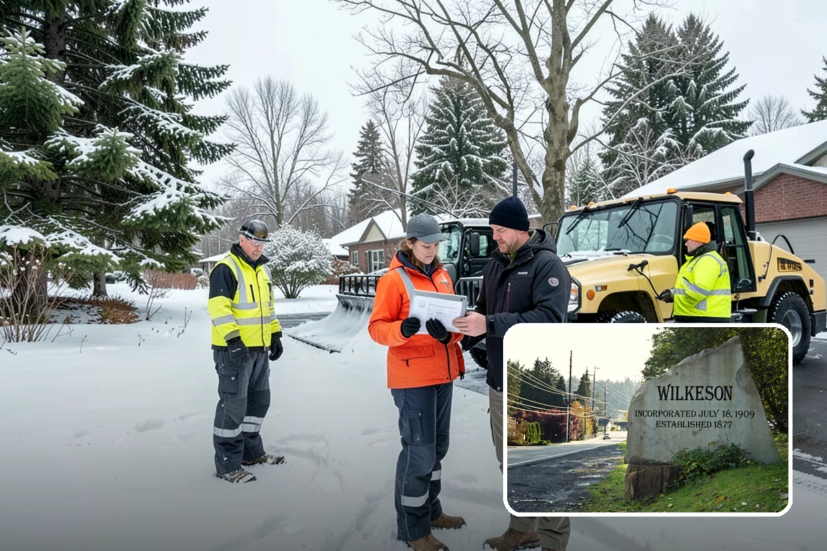 HOA Parking Lot Snow Removal in Wilkeson, Pierce County, WA - Board liability is reduced with a documented, trigger-based service record