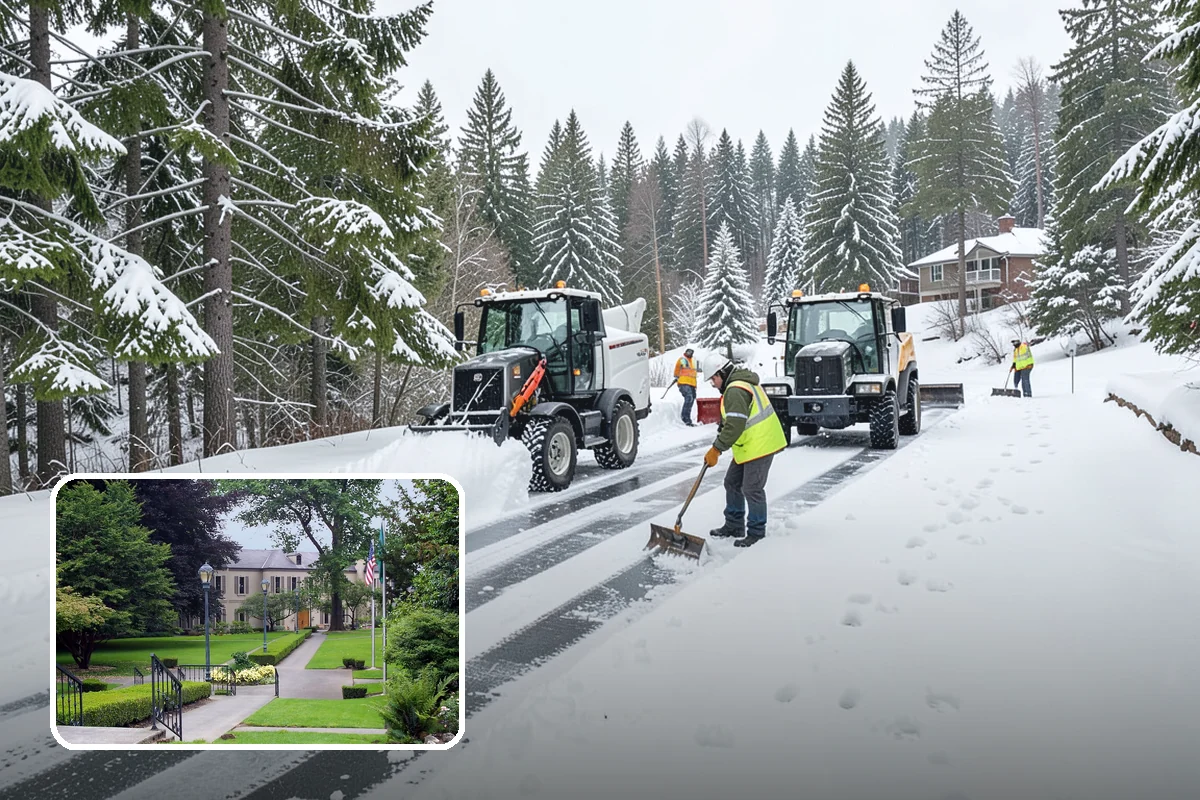HOA Parking Lot Snow Removal in Woodinville, King County, WA - Board liability is reduced with a documented, trigger-based service record