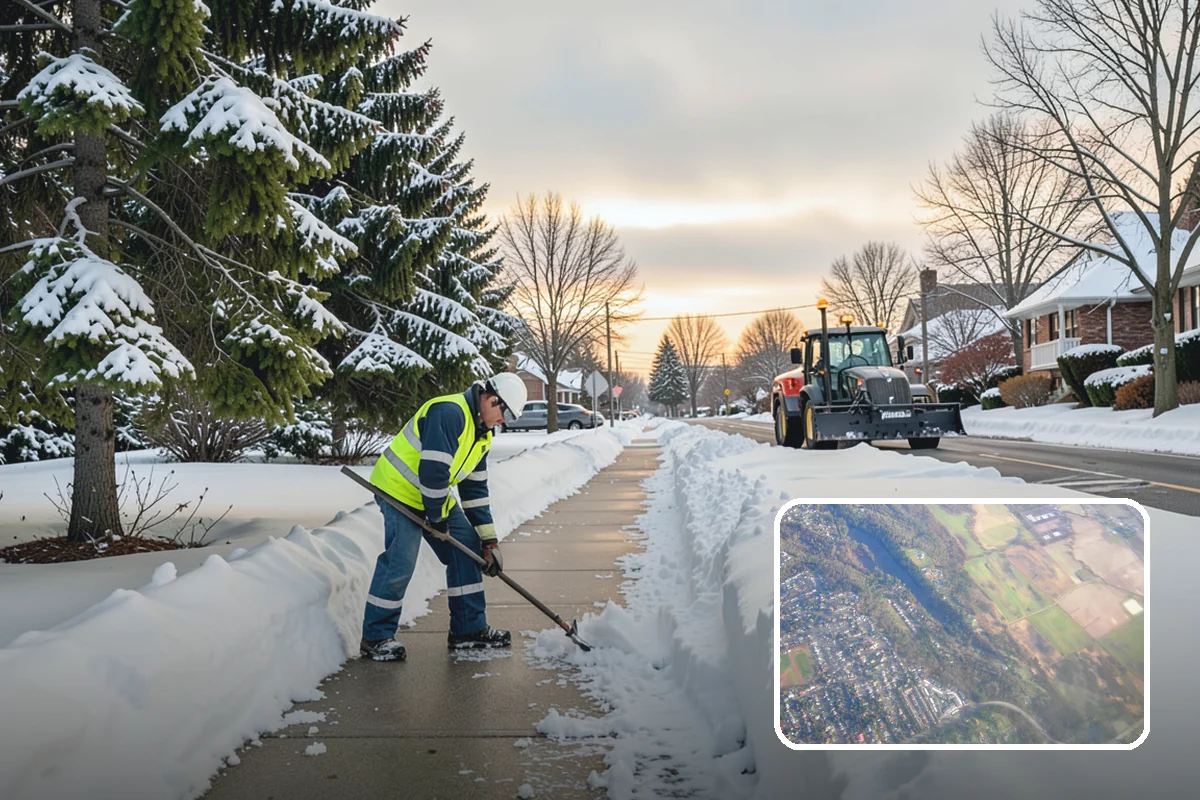 HOA Sidewalk Clearing in Algona, King County, WA - Covers the full community walk network