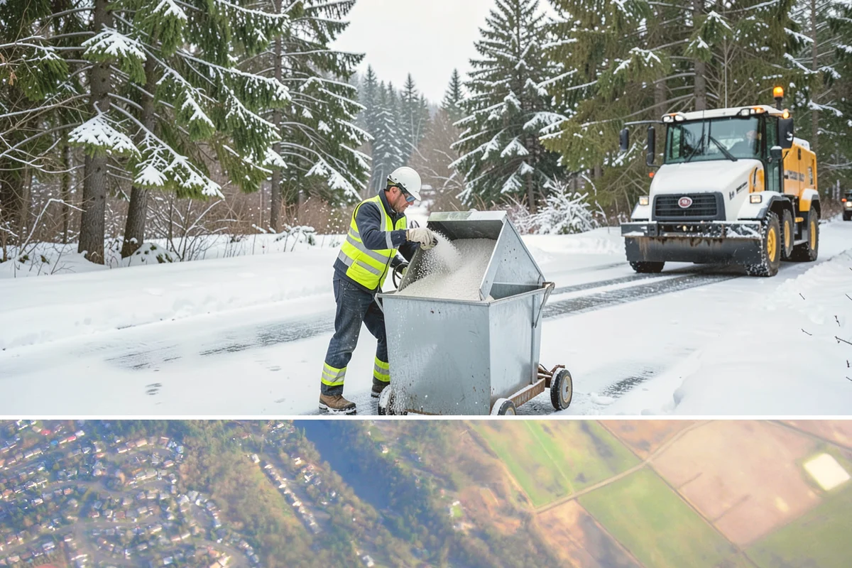 HOA Sidewalk Clearing in Algona, King County, WA - HOA sidewalk clearing runs after each snowfall through the winter season.