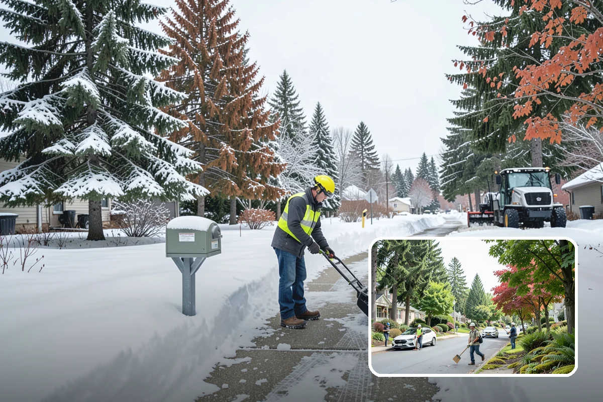 HOA Sidewalk Clearing in Beaux Arts Village, King County, WA - Covers the full community walk network
