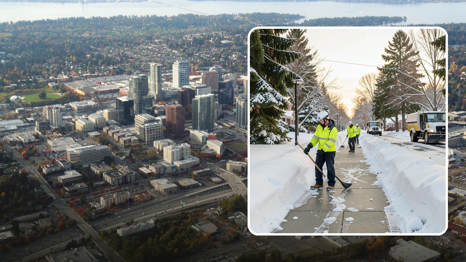 HOA Sidewalk Clearing in Bellevue, King County, WA - We clear the shared sidewalk network across HOA communities so every resident has safe passage.