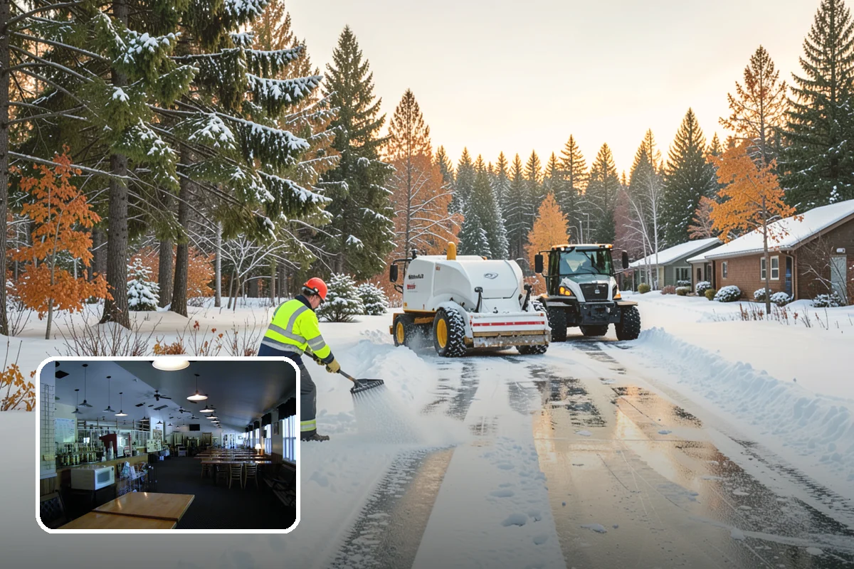 HOA Sidewalk Clearing in Black Diamond, King County, WA - Covers the full community walk network