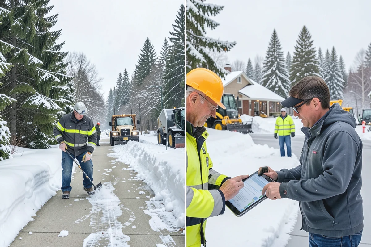 HOA Sidewalk Clearing in Bonney Lake, Pierce County, WA - We map the community's walk network and priorities