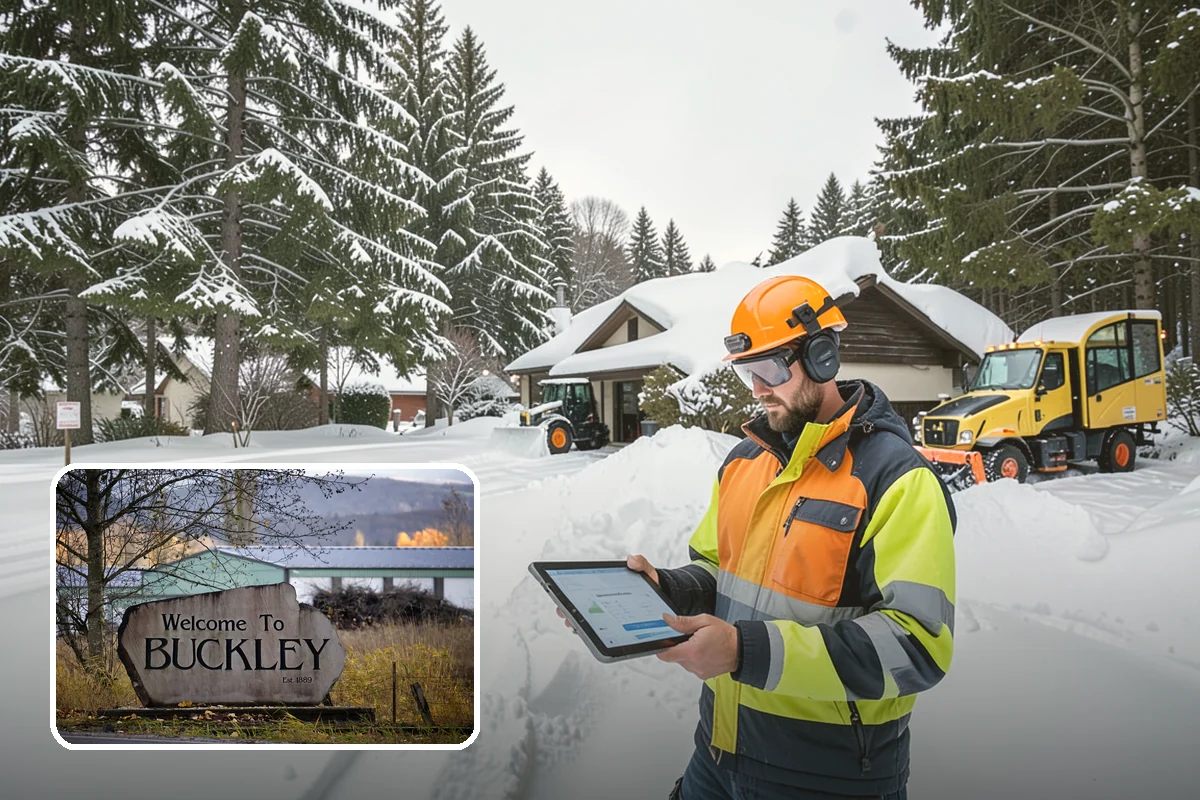 HOA Sidewalk Clearing in Buckley, Pierce County, WA - Covers the full community walk network