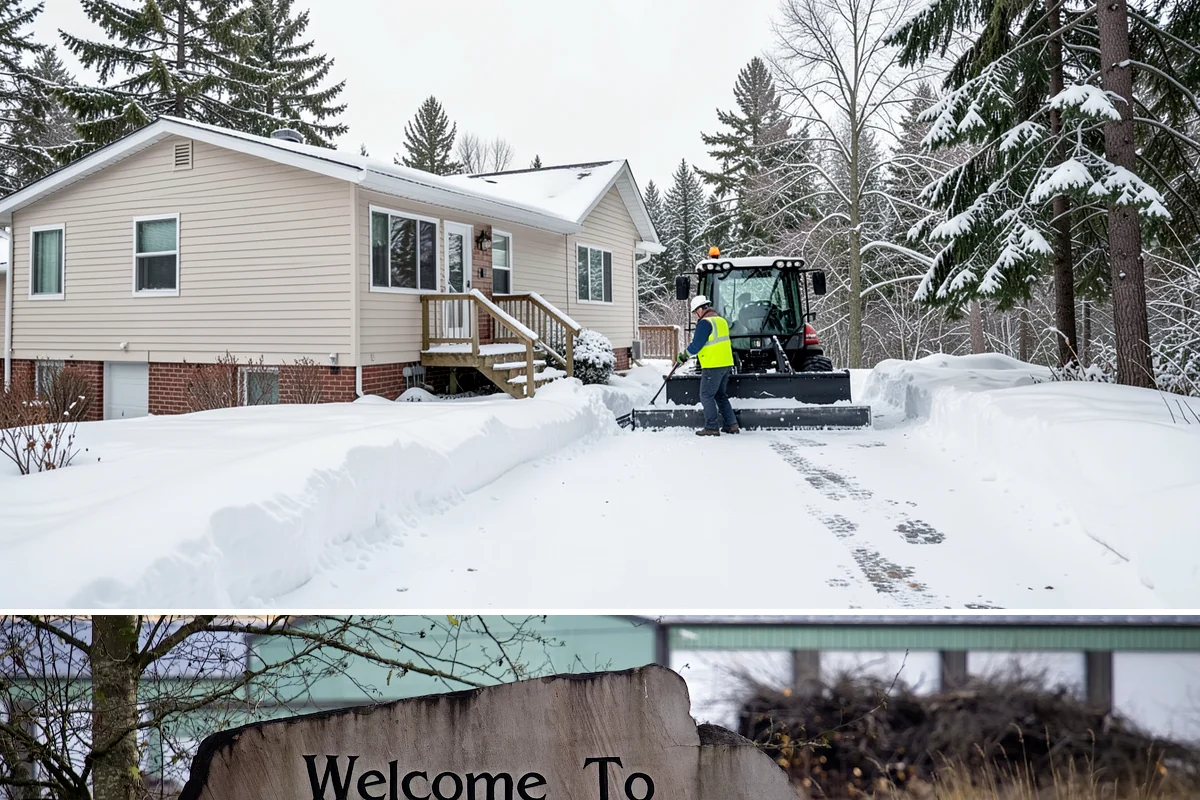 HOA Sidewalk Clearing in Buckley, Pierce County, WA - HOA sidewalk clearing runs after each snowfall through the winter season.
