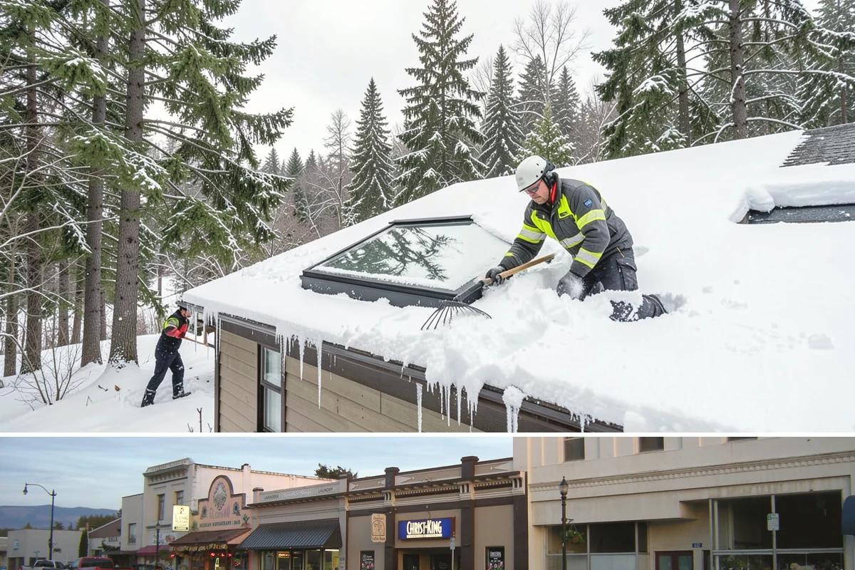 HOA Sidewalk Clearing in Burlington, Skagit County, WA - HOA sidewalk clearing runs after each snowfall through the winter season.