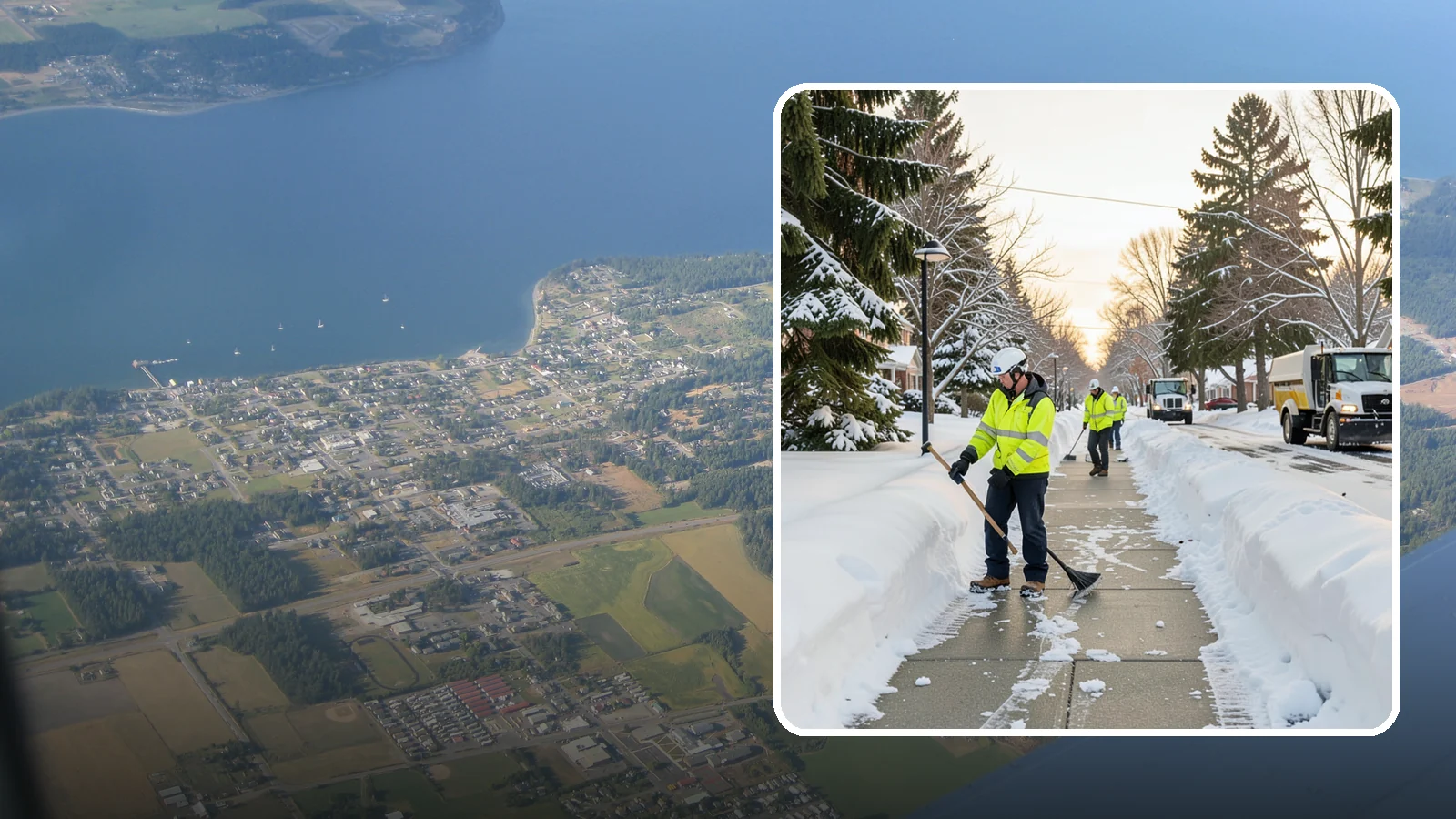 HOA Sidewalk Clearing in Coupeville, Island County, WA - We clear the shared sidewalk network across HOA communities so every resident has safe passage.