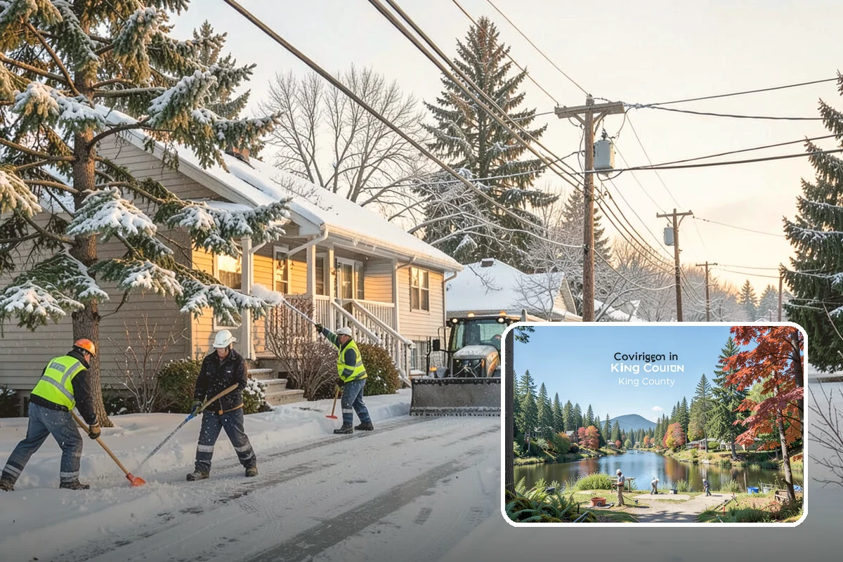 HOA Sidewalk Clearing in Covington, King County, WA - Covers the full community walk network