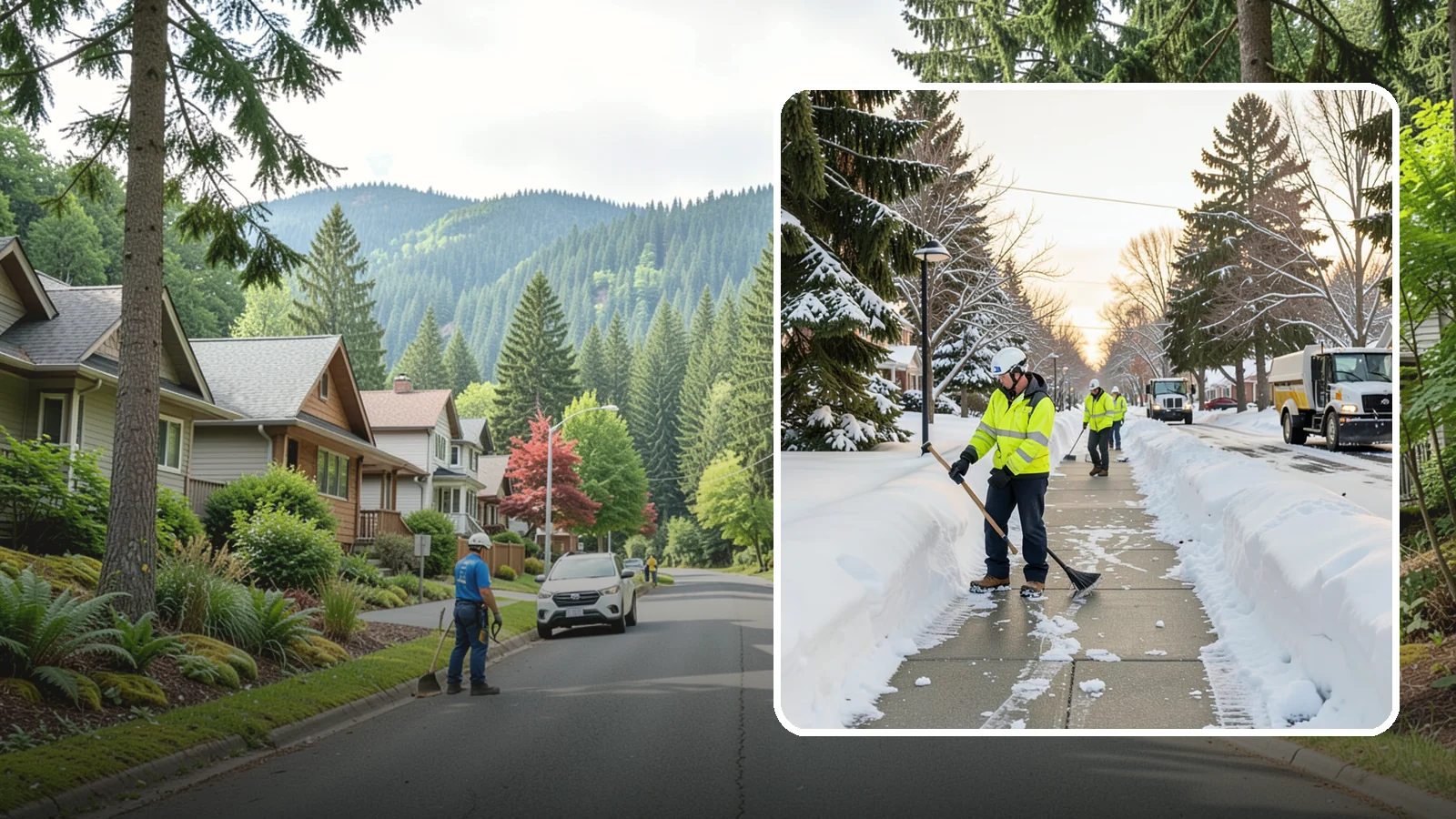 HOA Sidewalk Clearing in Darrington, Snohomish County, WA - We clear the shared sidewalk network across HOA communities so every resident has safe passage.
