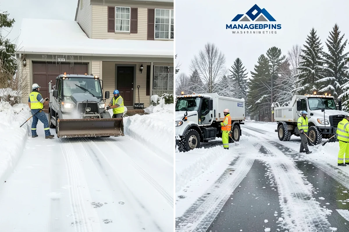 HOA Sidewalk Clearing in DuPont, Pierce County, WA - We map the community's walk network and priorities