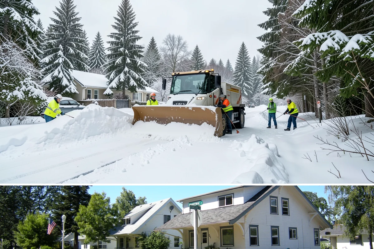 HOA Sidewalk Clearing in DuPont, Pierce County, WA - HOA sidewalk clearing runs after each snowfall through the winter season.