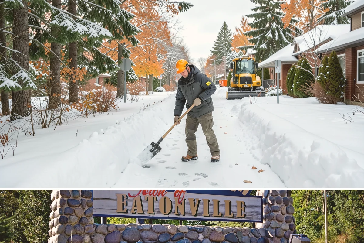 HOA Sidewalk Clearing in Eatonville, Pierce County, WA - HOA sidewalk clearing runs after each snowfall through the winter season.
