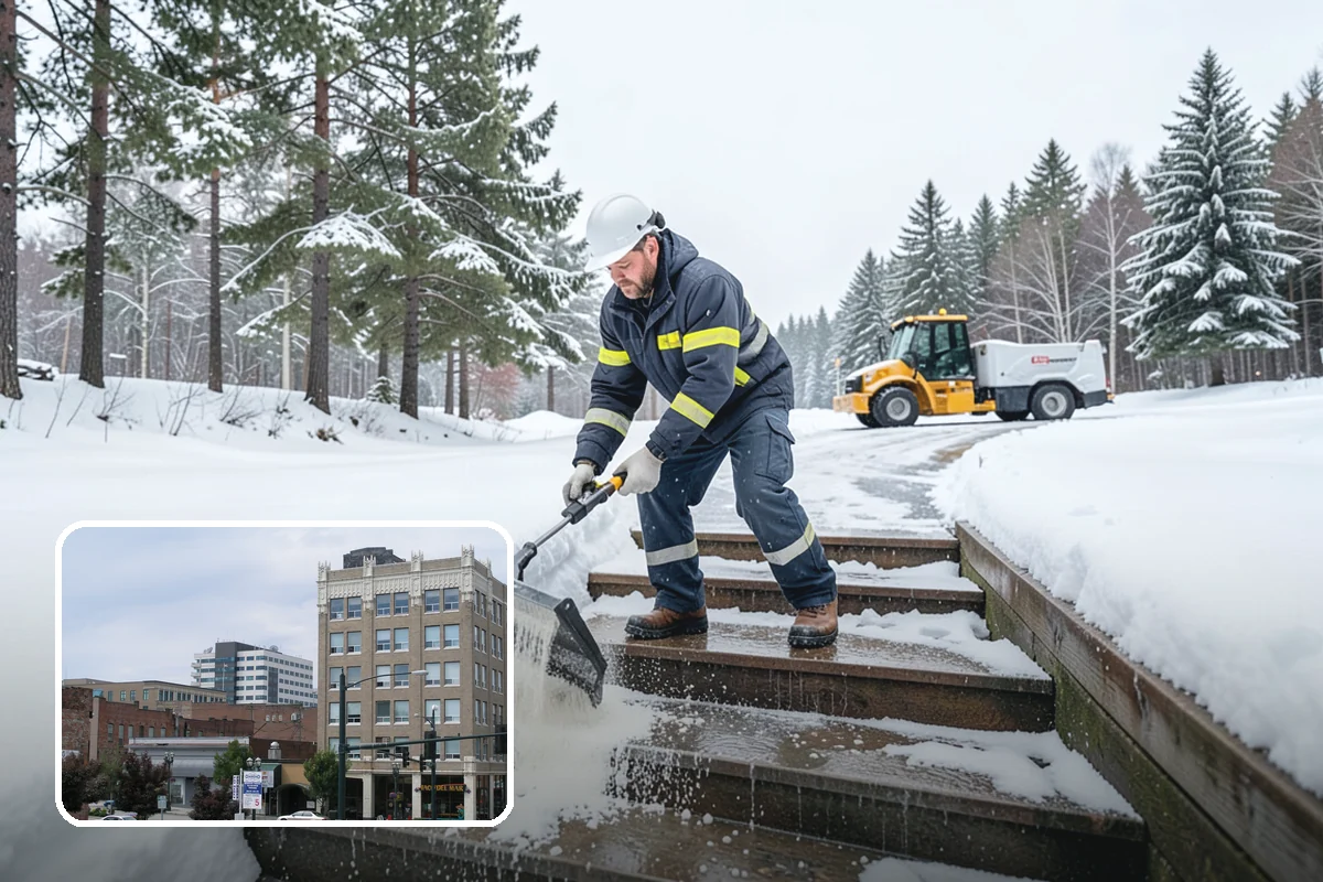 HOA Sidewalk Clearing in Everett, Snohomish County, WA - Covers the full community walk network