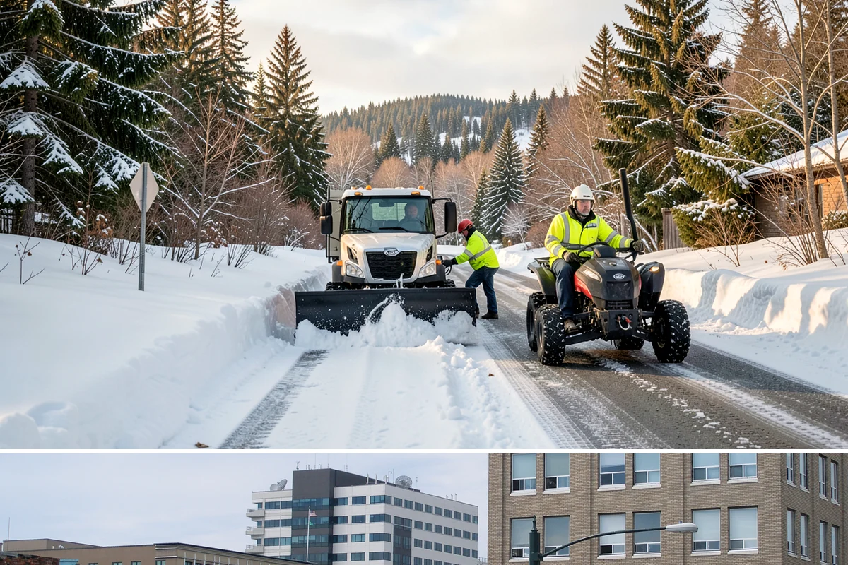 HOA Sidewalk Clearing in Everett, Snohomish County, WA - HOA sidewalk clearing runs after each snowfall through the winter season.