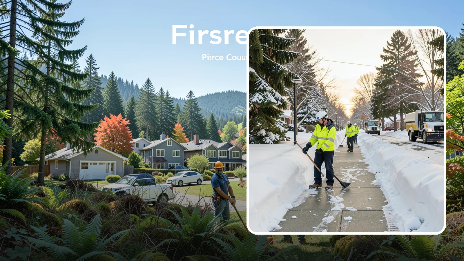 HOA Sidewalk Clearing in Fircrest, Pierce County, WA - We clear the shared sidewalk network across HOA communities so every resident has safe passage.