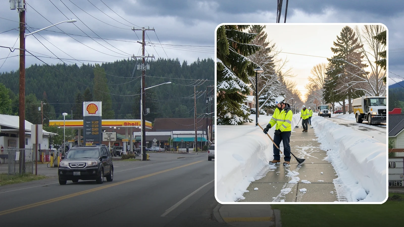 HOA Sidewalk Clearing in Granite Falls, Snohomish County, WA - We clear the shared sidewalk network across HOA communities so every resident has safe passage.