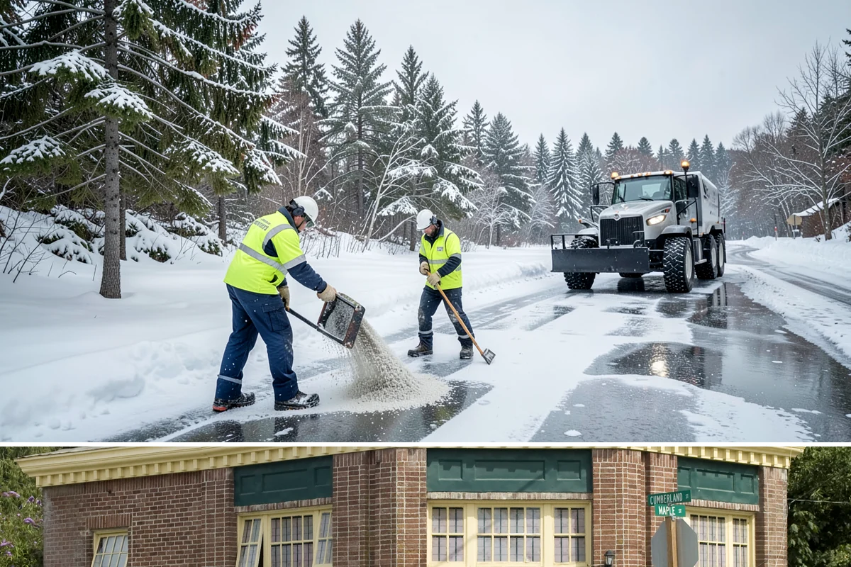 HOA Sidewalk Clearing in Hamilton, Skagit County, WA - HOA sidewalk clearing runs after each snowfall through the winter season.