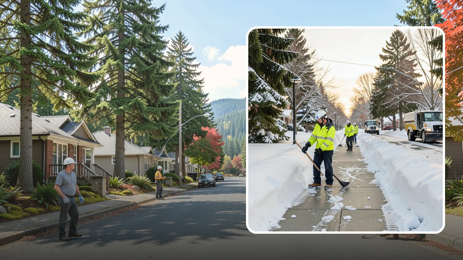 HOA Sidewalk Clearing in Hunts Point, King County, WA - We clear the shared sidewalk network across HOA communities so every resident has safe passage.