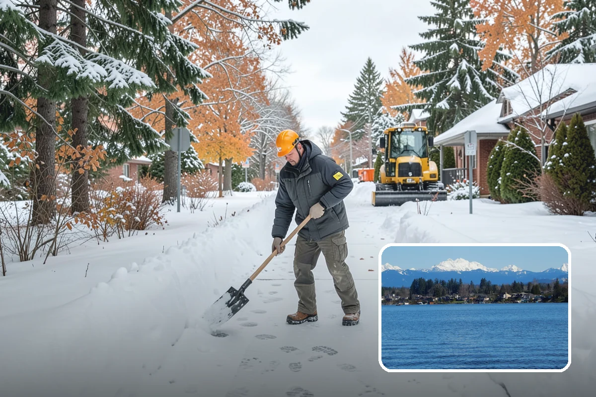 HOA Sidewalk Clearing in Lake Stevens, Snohomish County, WA - Covers the full community walk network