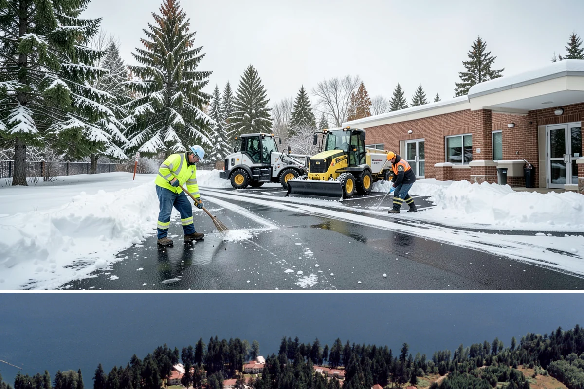 HOA Sidewalk Clearing in Lakewood, Pierce County, WA - HOA sidewalk clearing runs after each snowfall through the winter season.