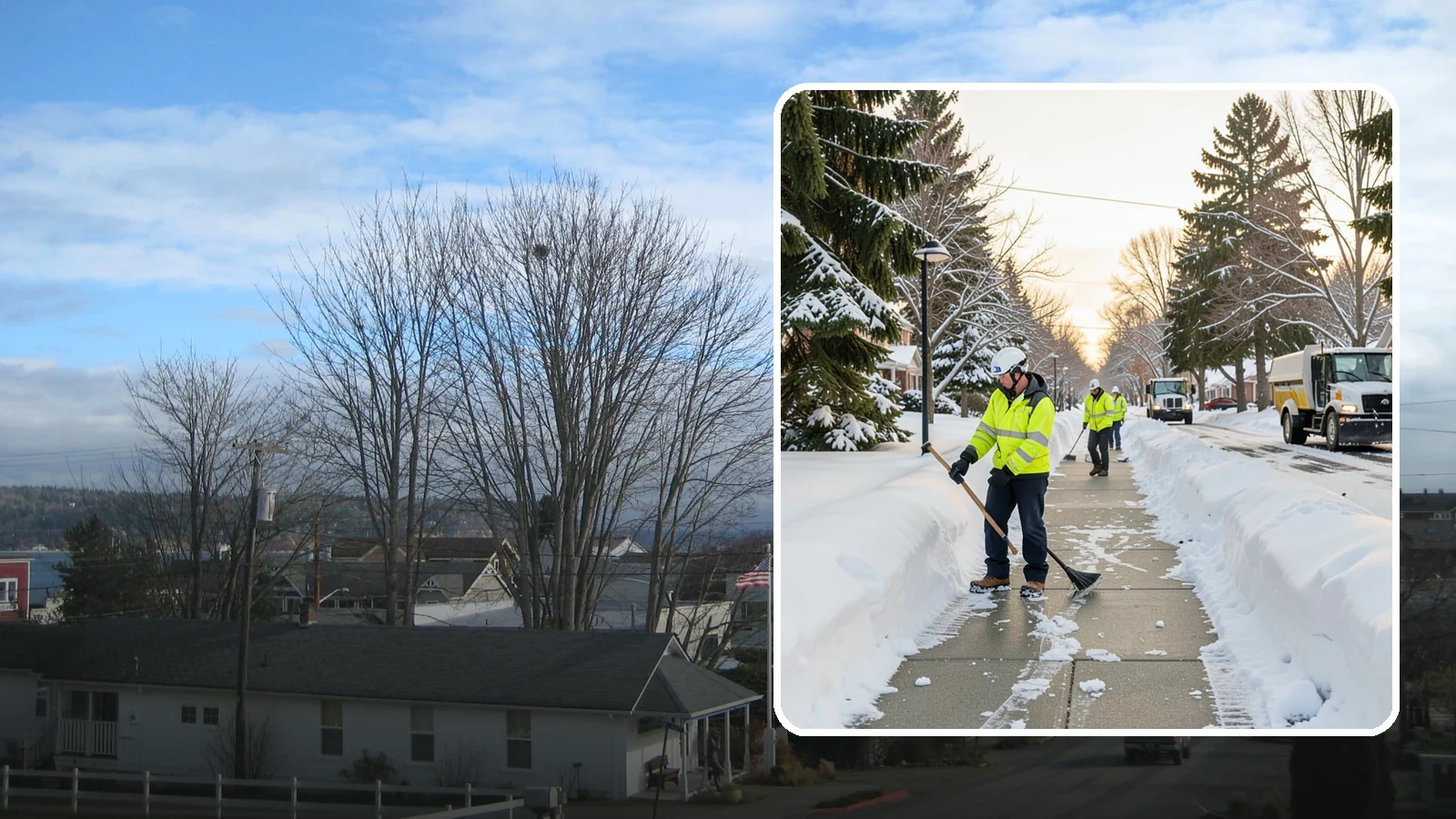 HOA Sidewalk Clearing in Langley, Island County, WA - We clear the shared sidewalk network across HOA communities so every resident has safe passage.