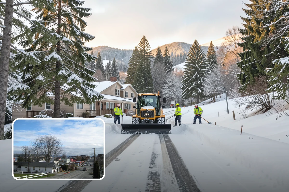 HOA Sidewalk Clearing in Langley, Island County, WA - Covers the full community walk network