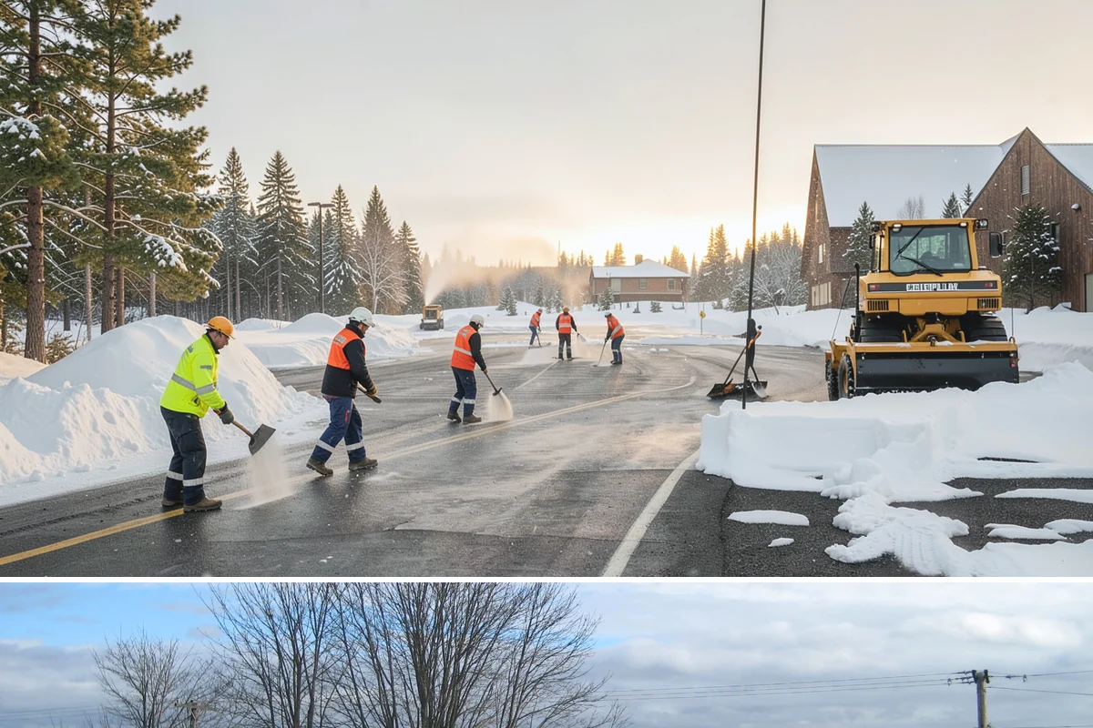 HOA Sidewalk Clearing in Langley, Island County, WA - HOA sidewalk clearing runs after each snowfall through the winter season.