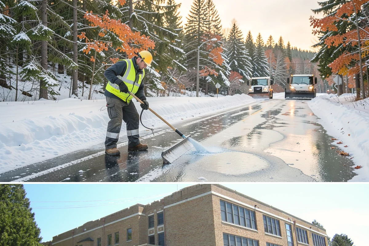 HOA Sidewalk Clearing in Maple Valley, King County, WA - HOA sidewalk clearing runs after each snowfall through the winter season.