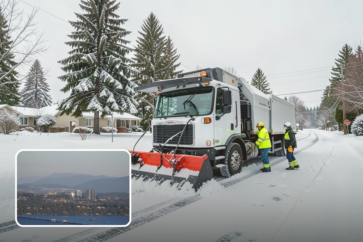HOA Sidewalk Clearing in Medina, King County, WA - Covers the full community walk network