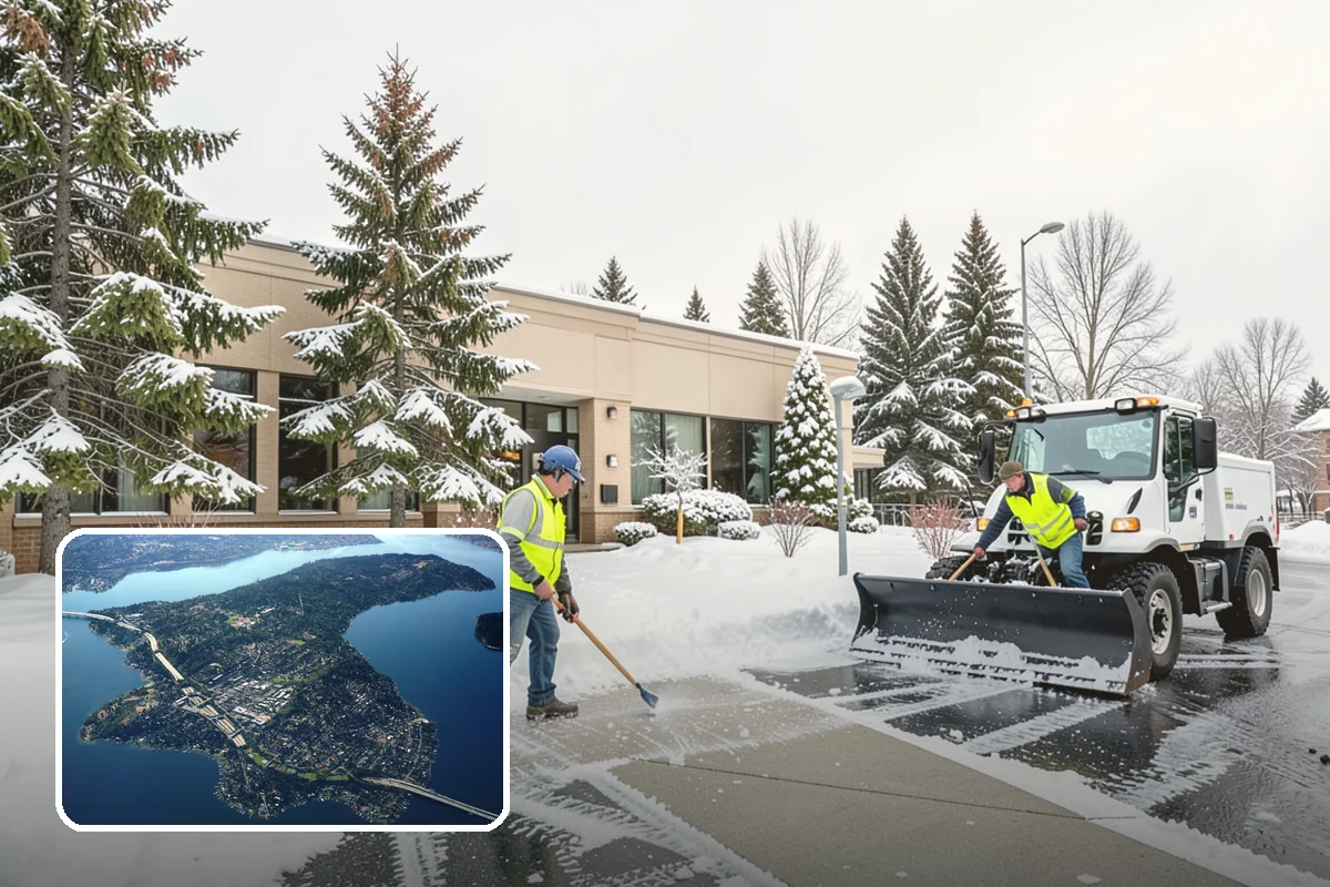 HOA Sidewalk Clearing in Mercer Island, King County, WA - Covers the full community walk network