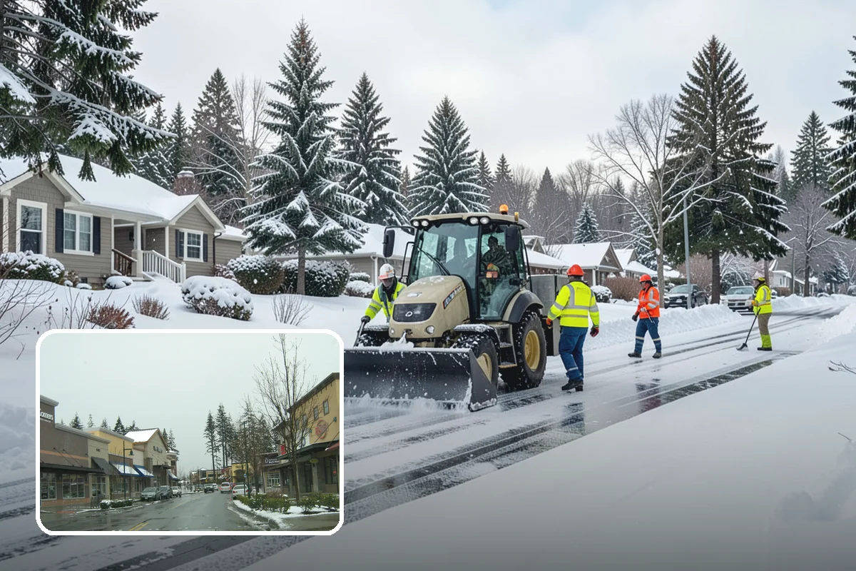 HOA Sidewalk Clearing in Mill Creek, Snohomish County, WA - Covers the full community walk network