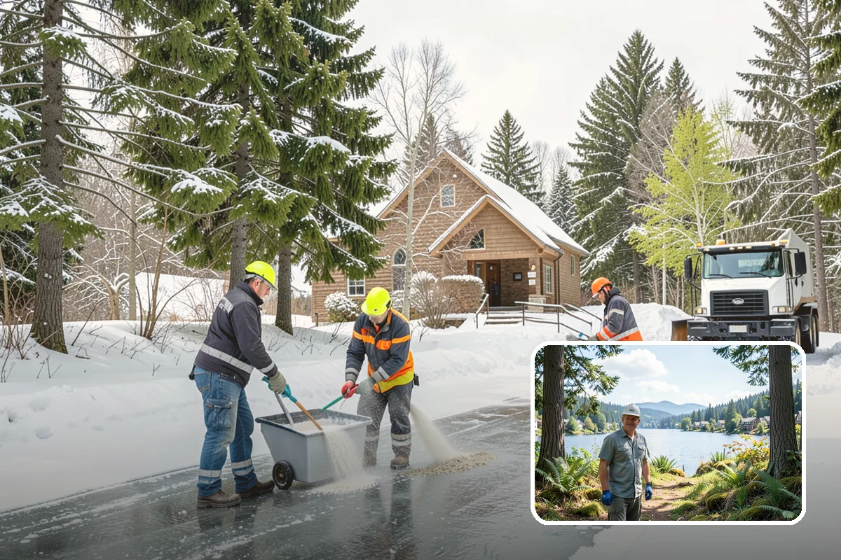 HOA Sidewalk Clearing in Milton, King County, WA - Covers the full community walk network