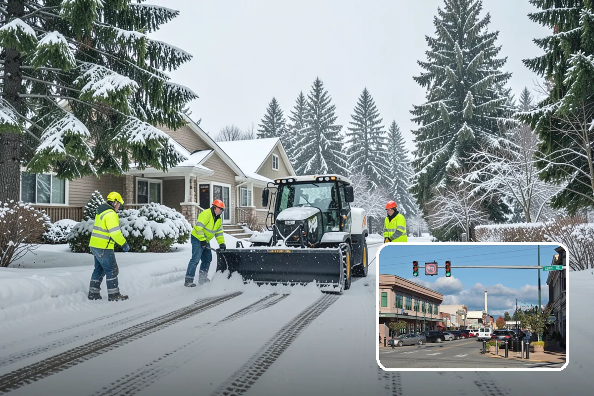HOA Sidewalk Clearing in Monroe, Snohomish County, WA - Covers the full community walk network
