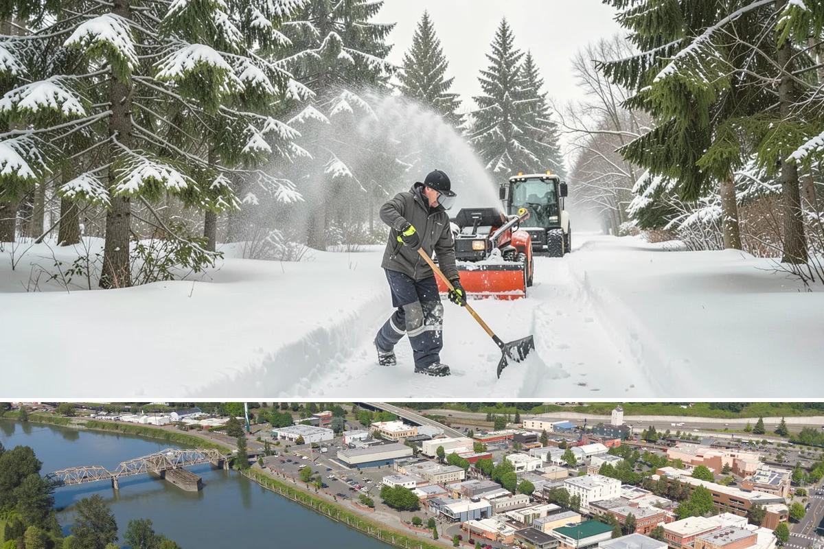 HOA Sidewalk Clearing in Mount Vernon, Skagit County, WA - HOA sidewalk clearing runs after each snowfall through the winter season.