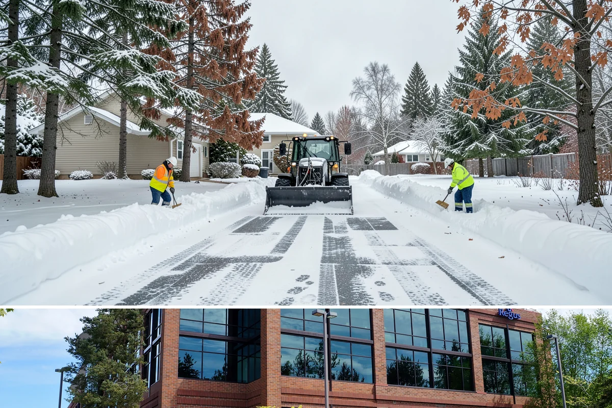 HOA Sidewalk Clearing in Mountlake Terrace, Snohomish County, WA - HOA sidewalk clearing runs after each snowfall through the winter season.