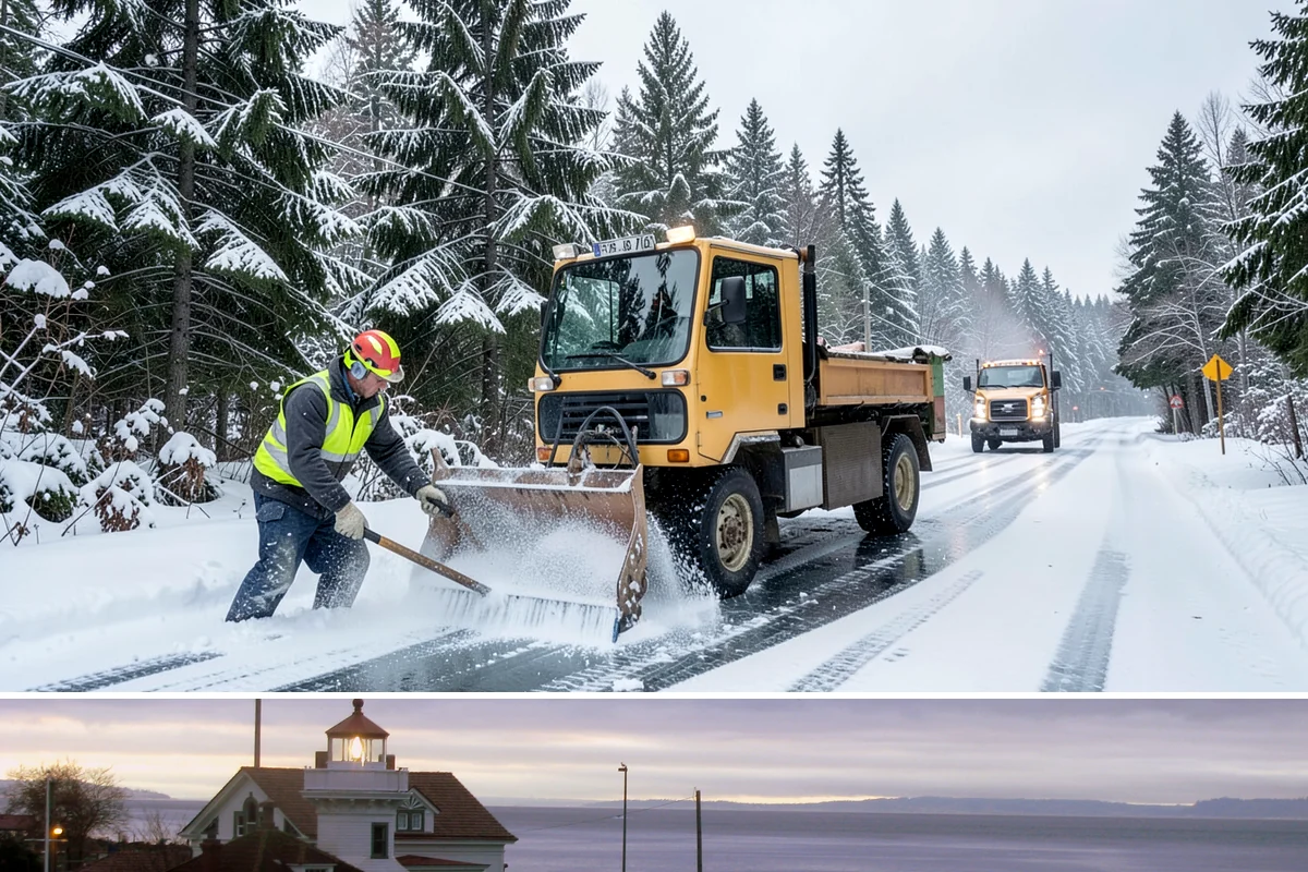 HOA Sidewalk Clearing in Mukilteo, Snohomish County, WA - HOA sidewalk clearing runs after each snowfall through the winter season.
