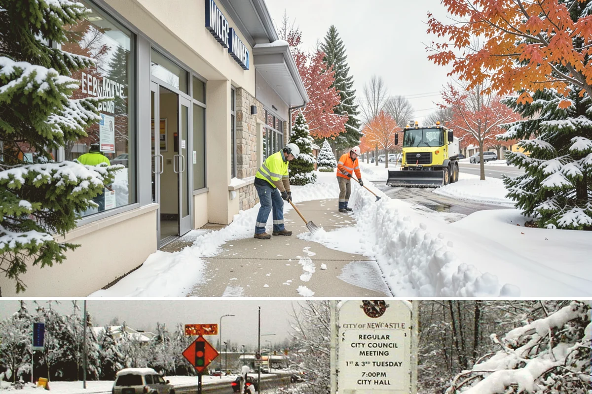 HOA Sidewalk Clearing in Newcastle, King County, WA - HOA sidewalk clearing runs after each snowfall through the winter season.