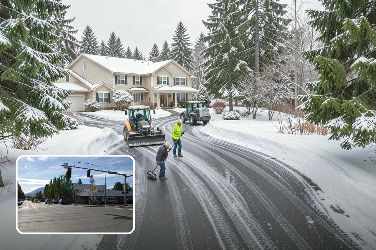 HOA Sidewalk Clearing in North Bend, King County, WA - Covers the full community walk network