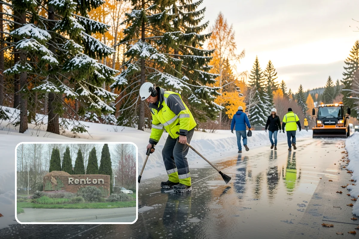 HOA Sidewalk Clearing in Renton, King County, WA - Covers the full community walk network